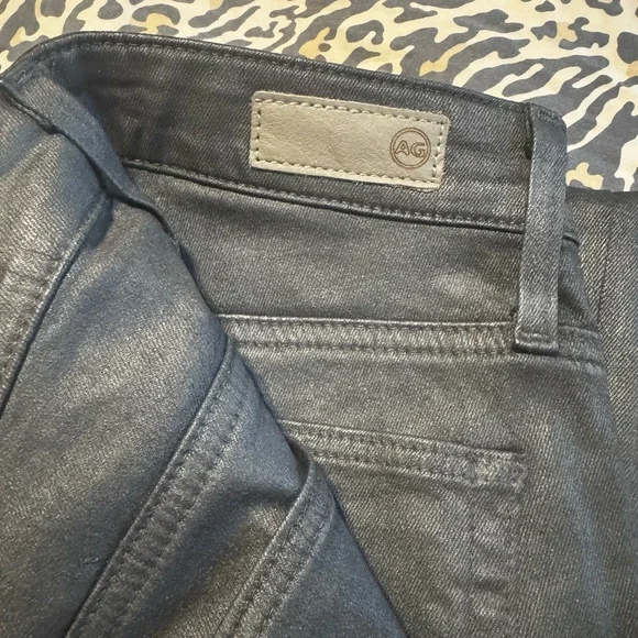 AG Coated Black Jeans